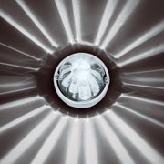 Star-Burst Glass Watermelon Light Flush Mount Kit-White LED/Clear Lens