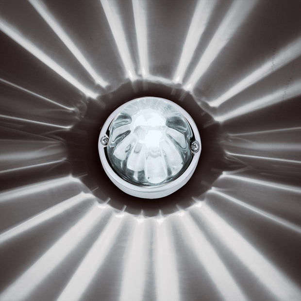 Star-Burst Glass Watermelon Light Flush Mount Kit-White LED/Clear Lens