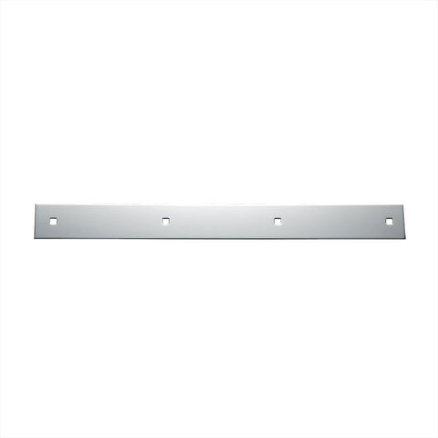 2" X 20" Chrome Top Mud Flap Plain Plate - Bolt Thru