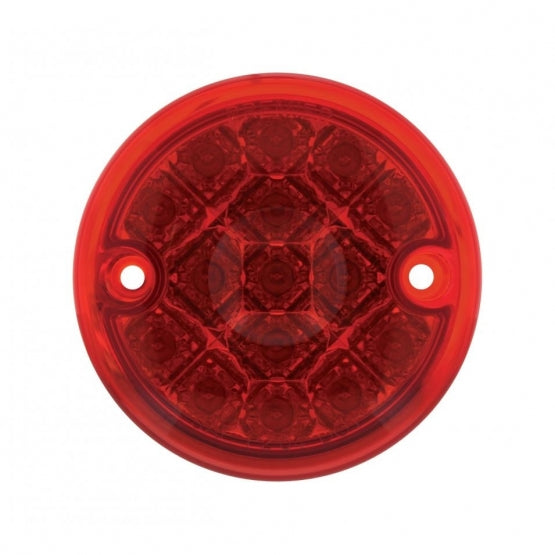 30 LED 3" Dual Function Reflector Double Face Light Kit - Amber & Red LED/Amber & Red Lens