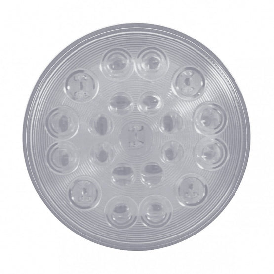 21 LED "Competition Series" 4" Round Light (Stop, Turn &amp; Tail) - Red LED/Clear Lens