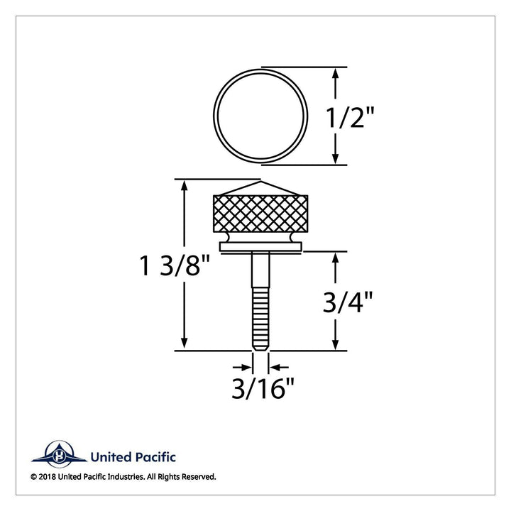 Dash Screw With Blue Crystal For Peterbilt (2001-2005)(6-Pack)
