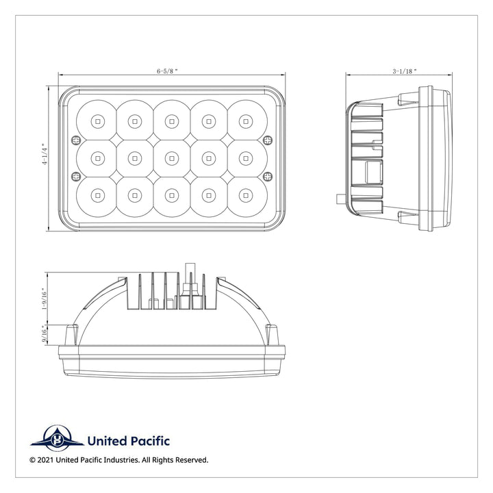 ULTRALIT - 15 High Power LED Rectangular Light