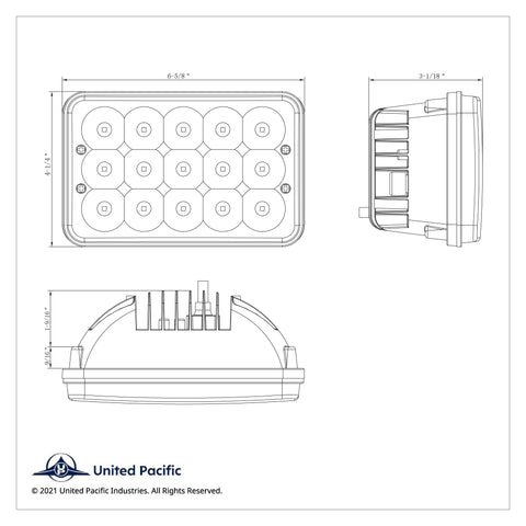 ULTRALIT - 15 High Power LED Rectangular Light