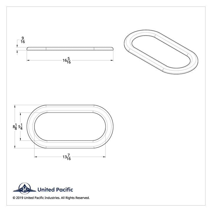 Chrome Exterior Oval Window Cover For Peterbilt - Includes Adhesive