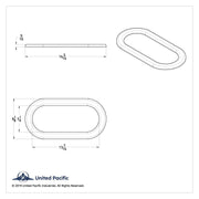 Chrome Exterior Oval Window Cover For Peterbilt - Includes Adhesive