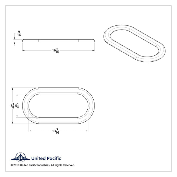 Chrome Exterior Oval Window Cover For Peterbilt - Includes Adhesive