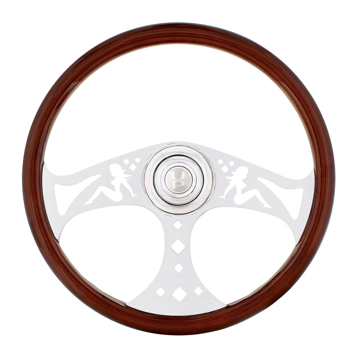 18" Lady Steering Wheel With Hub &amp; Horn Kit  - Freightliner 1989-July 2006