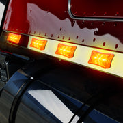 3 LED Rectangular Clearance/Marker Light-Amber LED/Amber Lens