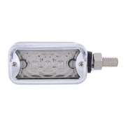6 LED Single Function Double Face Light W/Visor - Horizontal Mount - Amber & Red LED/Clear Lens
