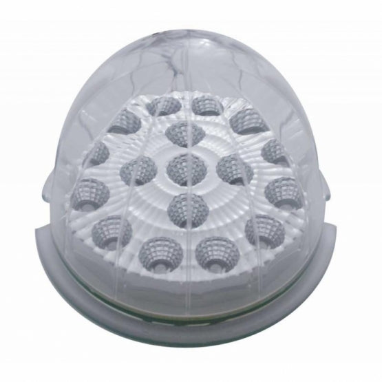 17 LED Watermelon Reflector Cab Light - Red LED/Clear Lens