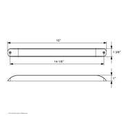 19 LED 17" Light Bar (Stop, Turn & Tail) -Red LED & Lens