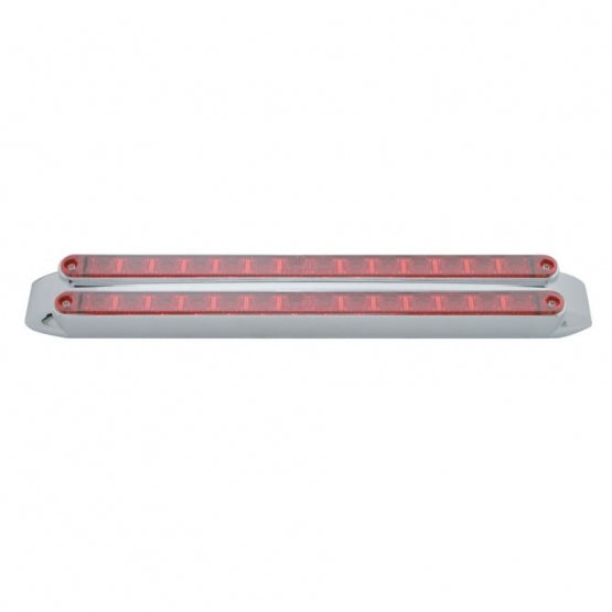 Dual 14 LED 12" Light Bars (Stop, Turn &amp; Tail) - Red LED/Red Lens