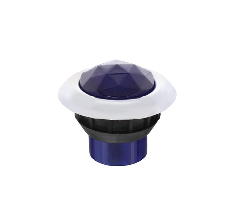 3 LED Dual Function 3/4" Mini Light (Clearance/Marker) With Crystal Lens-Blue LED/Blue Lens
