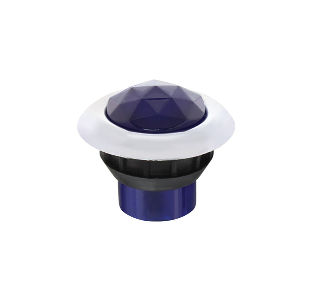 3 LED Dual Function 3/4" Mini Light (Clearance/Marker) With Crystal Lens-Blue LED/Blue Lens