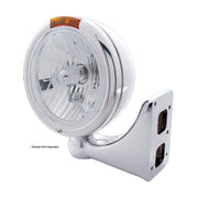 Chrome Classic Headlight Crystal H4 Bulb & Turn Signal - Amber Lens