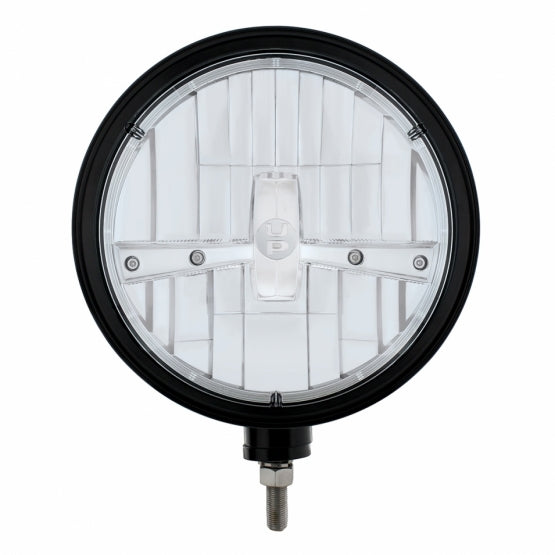 Black "Billet" Style Groove Headlight 5 LED Bulb - Chrome