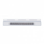 Stainless Top Mud Flap Plate With 11 LED 17" Light Bar - Red LED/Clear Lens (Each)