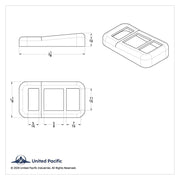 Chrome Plastic Switch Trim For 2001-2010 International 9900i/9400i/9200i - Wiper/Washer