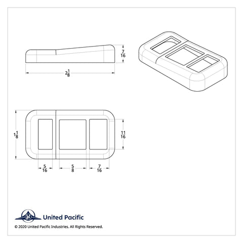 Chrome Plastic Switch Trim For 2001-2010 International 9900i/9400i/9200i - Wiper/Washer