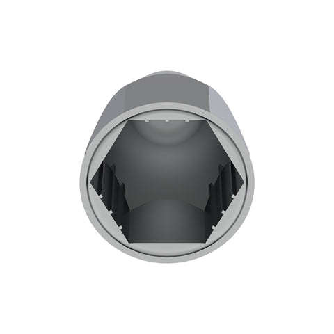 1-1/2" X 2-3/4" Chrome Plastic Bullet Nut Covers - Push-On (Color Box of 20)