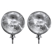 7" Chrome Dietz Style Headlight With 12 Volt 6014 Sealed Beam Bulb