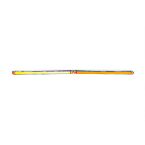 Dual 24 LED Dual Function 12" GloLight Bar With Bezel - Amber LED/Amber Lens