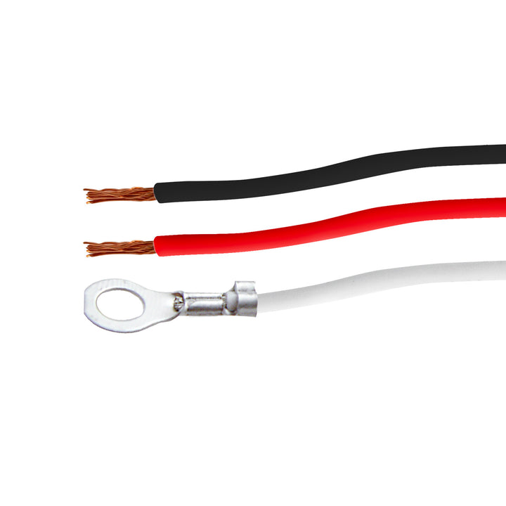 3 Wire Pigtail With 3 Prong Right Angle Plug - 12" Lead (Retail)