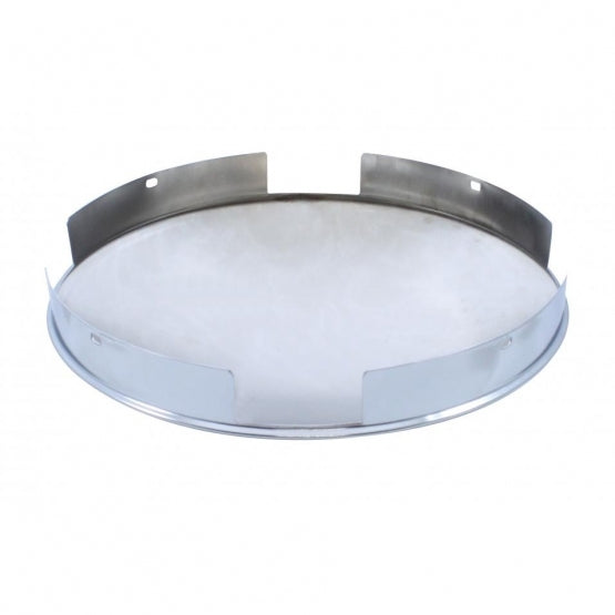 4 Even Notched Stainless Steel Dome Front Hubcap - 1" Lip