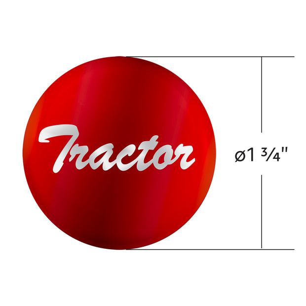 "Tractor" Glossy Air Valve Knob Candy Color Sticker -Candy Red