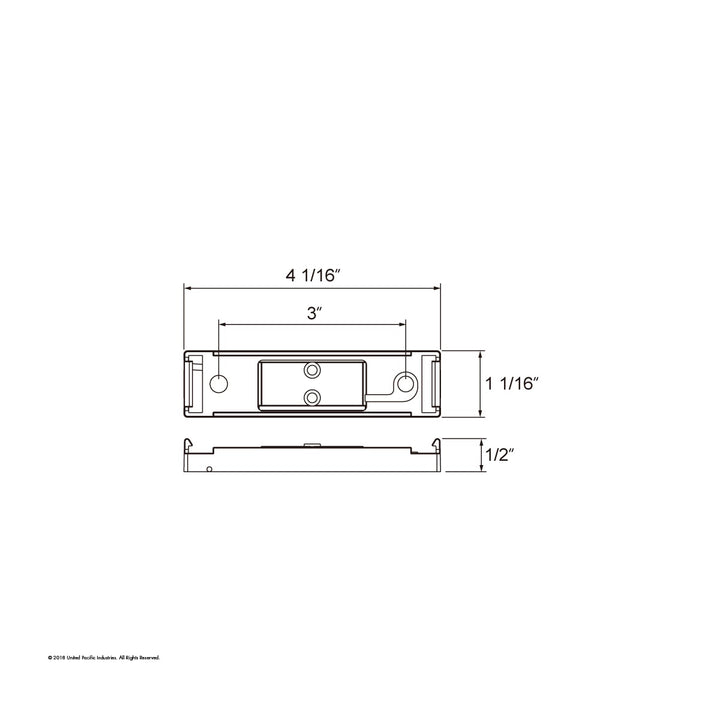 Black Mounting Bracket For Rectangular Fender Mount Light