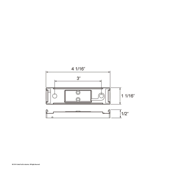 Black Mounting Bracket For Rectangular Fender Mount Light