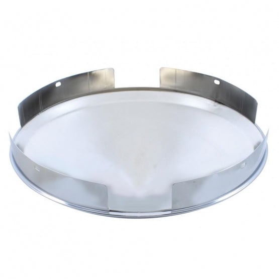 4 Even Notched Stainless Steel Pointed Front Hubcap - 1" Lip