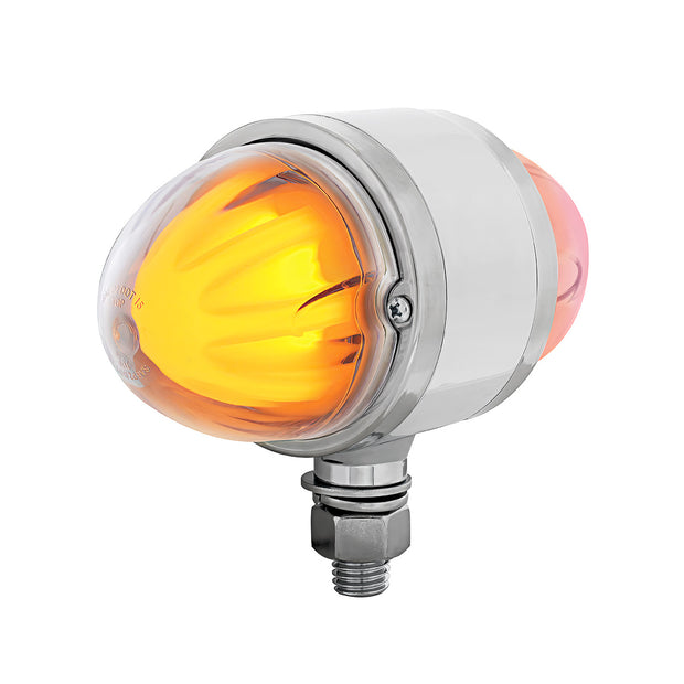 18 LED Dual Function GloLight Double Face Light - Amber & Red LED/Clear Lens