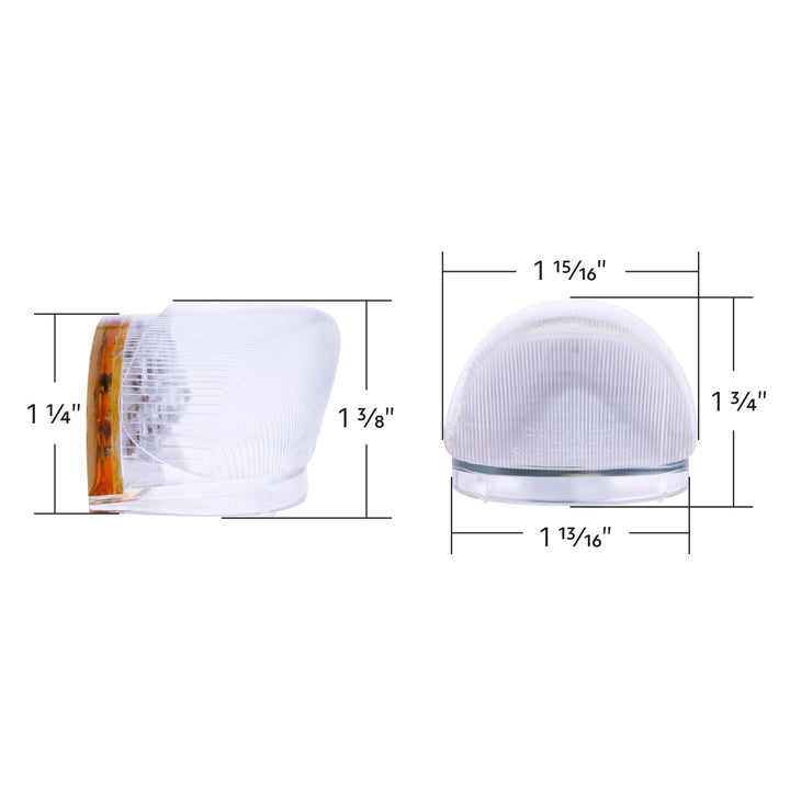 5 LED Dual Function Guide 682-C Headlight Turn Signal Light - Amber LED/Clear Lens