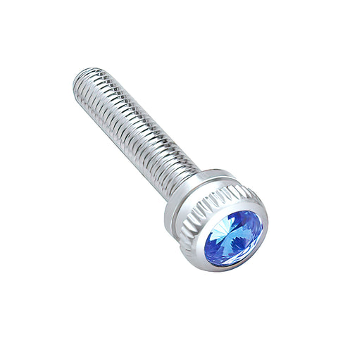 M5-0.8 Dash Screw With Color Crystal For Kenworth - Blue Crystal (6-Pack)