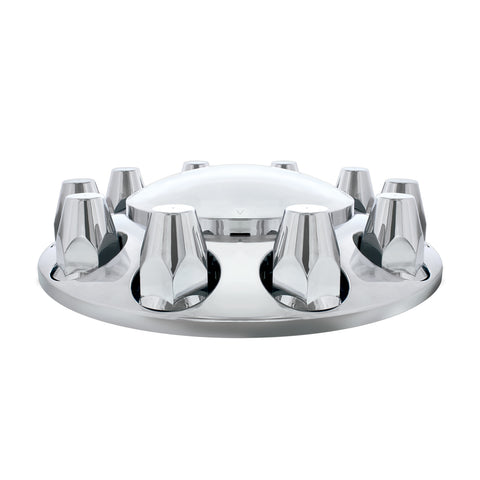 Dome Front Axle Cover With 33mm Standard Thread-On Nut Covers - Chrome (Color Box)