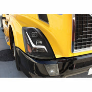 Blackout Projection Headlight With LED Position Light Bar For 2003-2017 Volvo VN/VNL - Passenger