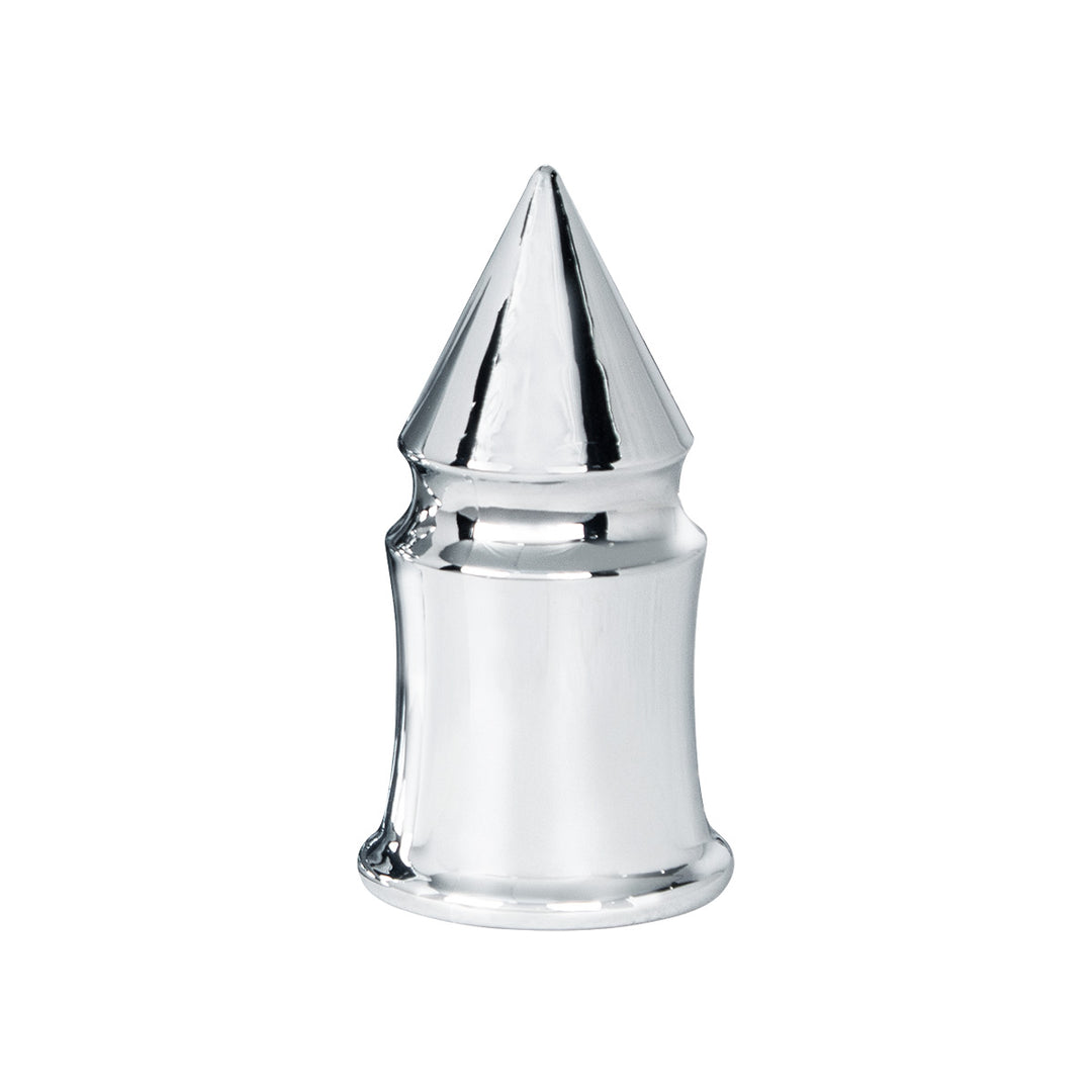 33mm X 4-3/8" Chrome Plastic V-Spike Nut Covers - Push-On (60-Pack)