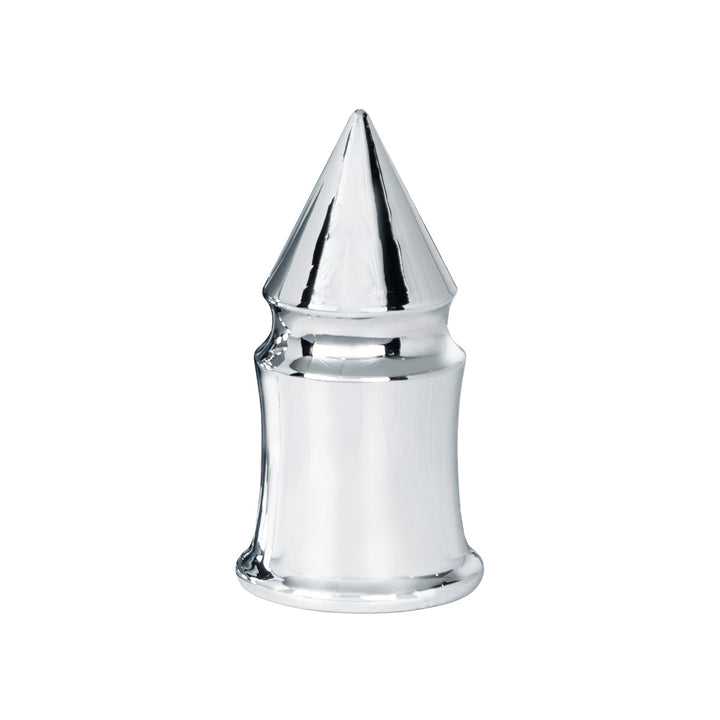 33mm X 4-3/8" Chrome Plastic V-Spike Nut Covers - Push-On (60-Pack)