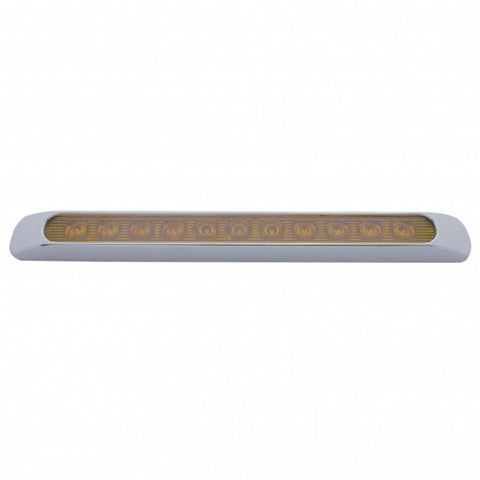 11 LED 17" P/T/C Light Bar With Chrome Bezel - Amber LED/Amber Lens