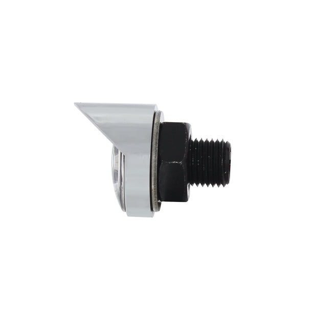 3 High Power LED 1" Light (Clearance/Marker) With Visor - Blue LED/Clear Lens