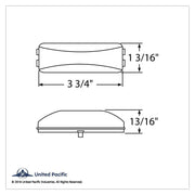Dual Bulbs Rectangular Light (Clearance/Marker) - Amber Lens