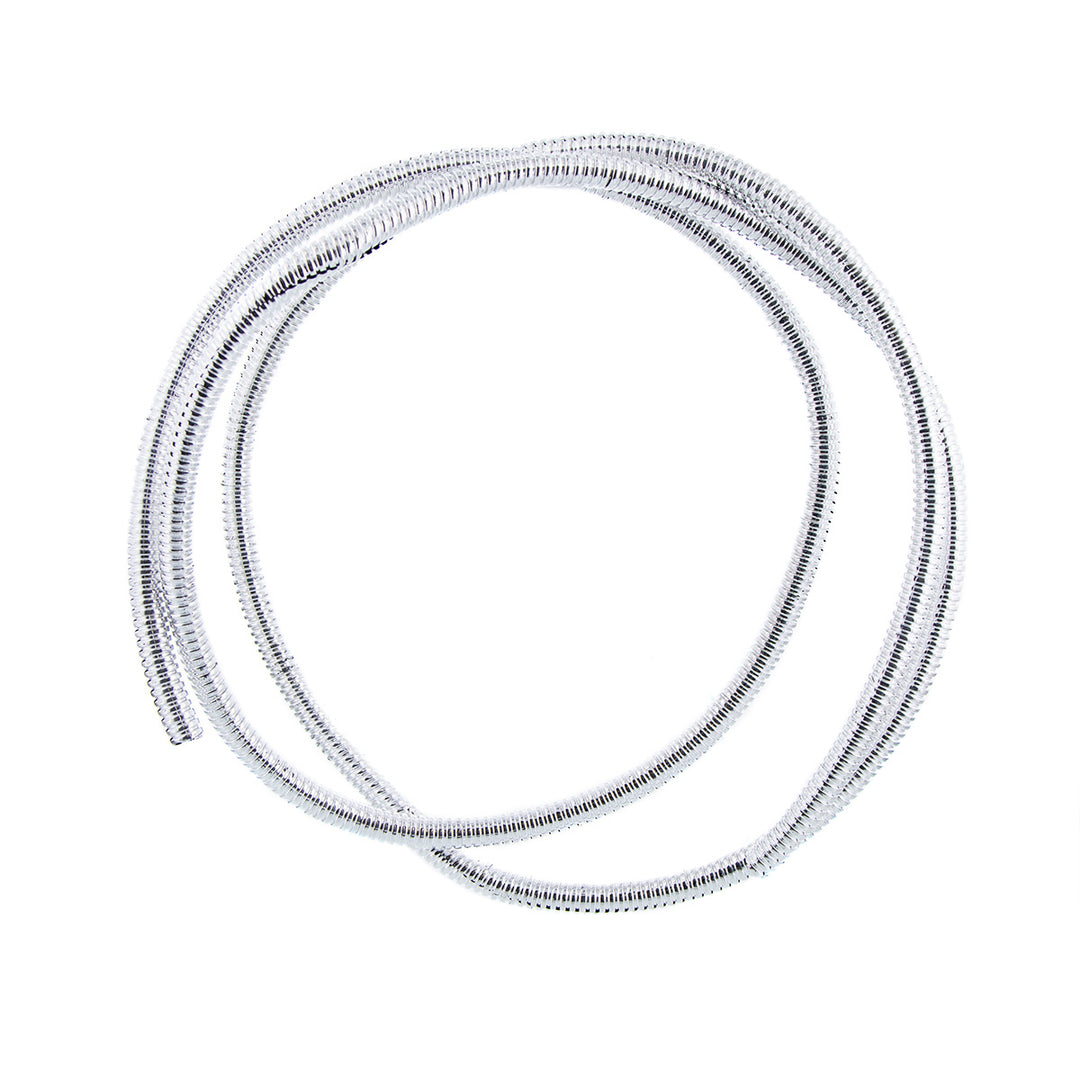 72" Long Chrome Wire Loom - 1/4" Diameter