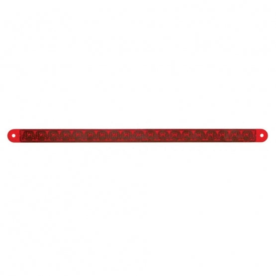19 LED 12" Reflector Light Bar (Stop, Turn &amp; Tail) - Red LED/Red Lens