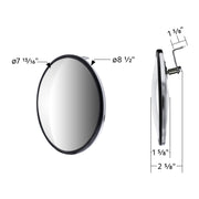 8-1/2" Chrome 320R Convex Mirror - Offset Mounting Stud