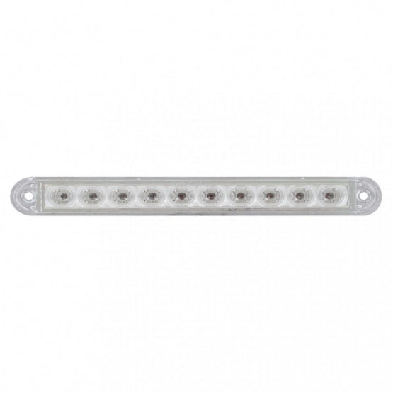 10 LED 6-1/2" Light Bar Only (Stop, Turn &amp; Tail) - Red LED/Clear Lens
