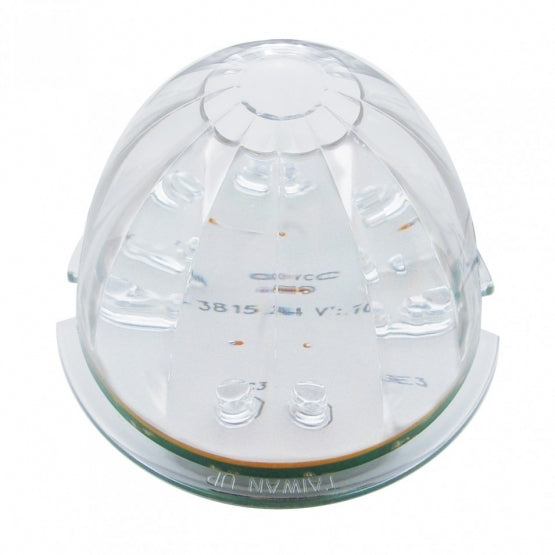 Fog Light Cover With Amber LED Watermelon Light &amp; Visor For 2007-17 KW T660- Passenger -Clear Lens