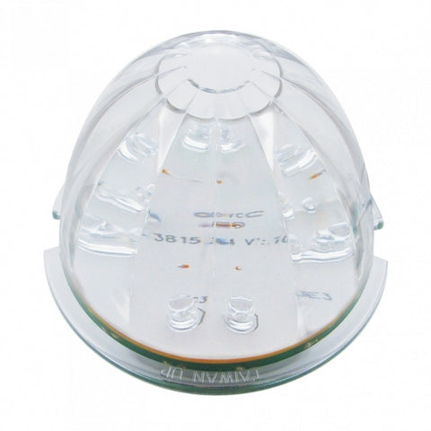 Fog Light Cover With Amber LED Watermelon Light & Visor For 2007-17 KW T660- Passenger -Clear Lens