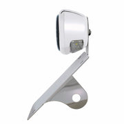 Chrome Vertical Side Mount License Bracket For Motorcycle With 1933-36 Ford Style LED Tail Light